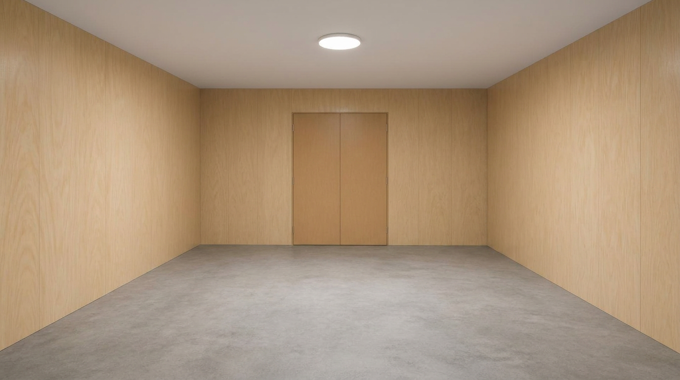 Genomskärning av förråd på 18 m², 4 / 3,25 x 5,25 m